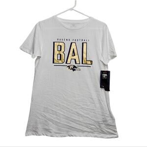 Fanatics NFL Baltimore Ravens Short Sleeve Graphic Cheerleader Tee Shirt Med